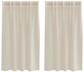 vidaXL Κουρτίνες με κουρτίνες 2 pcs Άμμος 140x140εκ Πολυεστέρας
