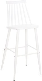 ΣΚΑΜΠΟ ΜΠΑΡ ΨΗΛΟ VANESSA HM8459.11 ΛΕΥΚΟ PP & ΛΕΥΚΑ ΜΕΤΑΛ.ΠΟΔΙΑ 47x48,5x107Υεκ.