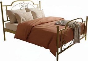 Κρεβάτι Έλλη-140x190-Χρυσό-Με ποδαρικό