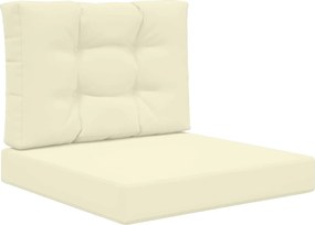 vidaXL Μαξιλάρι Καναπέ Εξωτερικού Χώρου 2 pcs Κρεμ Πολυεστέρας