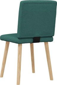 vidaXL Καρέκλες Τραπεζαρίας 2 τεμ. Σκούρο Πράσινο Υφασμάτινες