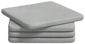 vidaXL Μαξιλάρια καθισμάτων 4 pcs Ανοιχτό γκρι 40 x 40 x 3 cm Βελούδο