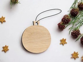 Intra απο ξύλο plywood 3mm-4mm πάχος – Κενό στρογγυλό χριστουγεννιάτικο στολίδι κρέμασμα 15x15 cm INTRAVECTRY-MY546862