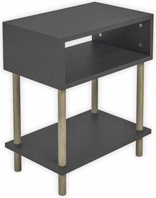 Κομοδίνο Ανθρακί LIEL 45x30x60