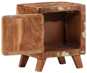 Κομοδίνο 40x32x46 cm Στερεό ξύλο αναγεννημένο - Καφέ