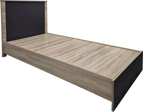 Κρεβάτι με στρώμα Athos-Perfecto pakoworld sonoma-ανθρακί 90x190εκ