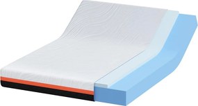 vidaXL Στρώμα Λευκό και Μαύρο 140 x 190 cm Ζακάρ ύφασμα