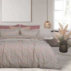 Σεντόνια 9619 Happy (Σετ 4τμχ) Grey-Pink Das Home Υπέρδιπλο 240x260cm 100% Βαμβάκι