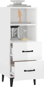 vidaXL Ντουλάπι Γυαλιστερό Λευκό 34,5x34x90 εκ. Επεξεργασμένο Ξύλο