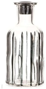 Κηροπήγιο - Βάζο Ριγέ 012.862224241 7x19cm Clear-Black Glass