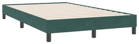 vidaXL Box Spring κρεβάτι με στρώμα σκούρο πράσινο 120x220cm Βελούδινο