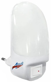 Adeleq Φωτάκι Νυχτός Γωνία 5Led 1W Θερμό Με Διακόπτη 13-1222000