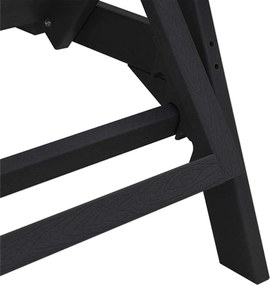vidaXL Ξαπλώστρα Μαύρο HDPE