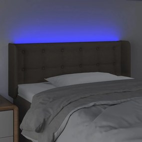 Κεφαλάρι Κρεβατιού LED Taupe 103x16x78/88 εκ. Υφασμάτινο - Μπεζ-Γκρι