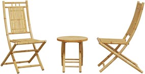 vidaXL Σετ Επίπλων Bistro 3 Τεμαχίων από Μπαμπού