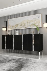 Stewehome Κονσόλα με ντουλάπι και πόρτα 180x35x78 cm