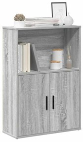 Βιβλιοθήκη Γκρι Sonoma 60x24x85 εκ. από Επεξεργασμένο Ξύλο