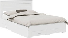 vidaXL Σκελετός Κρεβατιού Λευκό 160 x 200 cm Επεξεργασμένο ξύλο