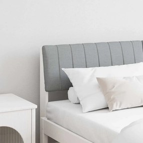 vidaXL Ταπετσαρισμένο κεφαλάρι Ανοιχτό γκρι 150 cm
