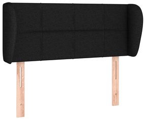 Κεφαλάρι με Πτερύγια Μαύρο 103x23x78/88 εκ. Υφασμάτινο 3117136