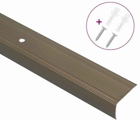 vidaXL Προστατευτικά ακμών σκάλας 30 pcs Καφέ 67 cm Αλουμίνιο