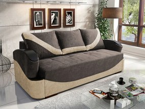 Καναπές κρεβάτι Decatur 103, Αριθμός θέσεων: 4, Αποθηκευτικός χώρος, Καφέ, 90x234x77cm, 115 kg, Πόδια: Ξύλο | Epipla1.gr