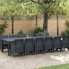 vidaXL Σετ Τραπεζαρίας Κήπου 13 pcs Ανθρακί Για 12 Άτομα