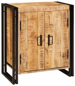 vidaXL Κομοδίνο Καφέ 38 x 33 x 58 εκ. Στέρεο τραχύ ξύλο μάνγκο