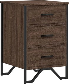 vidaXL Κομοδίνο Καφέ Δρυς 40x41x60 εκ. από Επεξεργασμένο Ξύλο