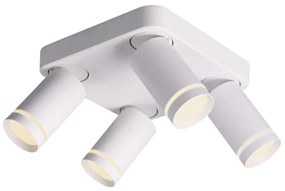Φωτιστικό Οροφής - Σποτ Divino RA3634CWH 4xGU10 21x21x13,5cm White Aca