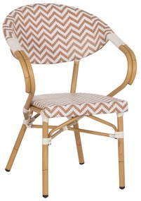 ΠΟΛΥΘΡΟΝΑ BAMBOO LOOK HM5861.03 ΚΑΦΕ-ΛΕΥΚΟ 58.5x58x82Υεκ.