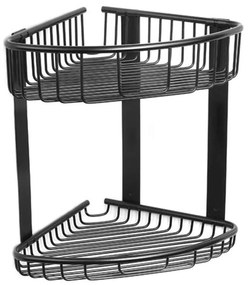 Γωνιακή Ραφιέρα Μπάνιου Reti 9639 55 21x21x29cm Black Karag Stainless Steel