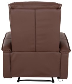 Πολυθρόνα RELAX ROCCA με Μηχανισμό MASSAGE και PU Καφέ σκούρο 80x96x97 εκ. 80x96x97 εκ.