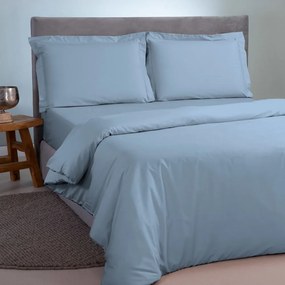 Παπλωματοθήκη Satin Plain Light Blue Aslanis Home Υπέρδιπλo 220x240cm 100% Βαμβακοσατέν