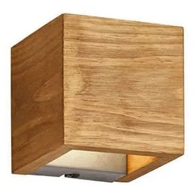 Φωτιστικό Τοίχου - Απλίκα Led Brad 223710130 11x11cm Wood Trio Lighting Μέταλλο,Ξύλο