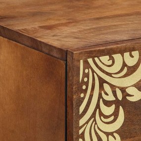 vidaXL Πλαϊνή Ντουλάπα Καφέ 40 x 33.5 x 75 εκ Μασίφ ξύλο μάνγκο