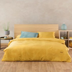 Παπλωματοθήκη Φανελένια Dellilah 03 Yellow Kentia Queen Size 220x240cm Πολυέστερ