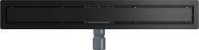 vidaXL 2 σε 1 εκροή ντους Μαύρο 80 cm Ανοξείδωτο Ατσάλι 304