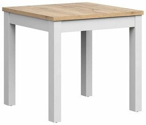 Τραπέζι Boston 449, Wotan δρυς, Άσπρο, 77x80x80cm, Πλαστικοποιημένη μοριοσανίδα | Epipla1.gr