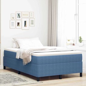 vidaXL Κρεβάτι Μπλε 120x190 εκ Υφασμάτινο Κόρντουροϊ