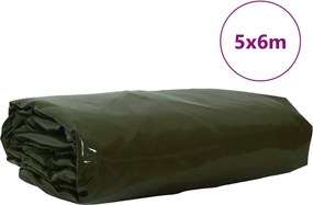 vidaXL Τέντα 650g / m² Λαδί 5 x 6 m Καμβάς με επικάλυψη PVC