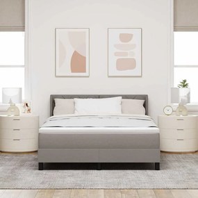 vidaXL Κρεβάτι box spring με στρώμα με στρώμα Taupe 140 x 200 cm