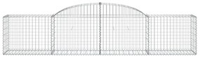 vidaXL Συρματοκιβώτια Τοξωτά 5 τεμ. 300x50x60/80 εκ. Γαλβαν. Ατσάλι