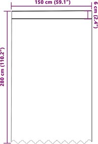 vidaXL Κουρτίνα Δαντέλας με κουρτίνες Λευκό 280 x 150 εκ Πολυεστέρας