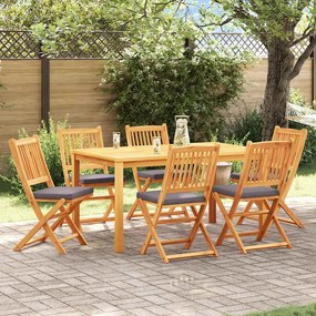 vidaXL Πτυσσόμενη Καρέκλα με μαξιλάρι 6 pcs Γκρι 49 x 57.5 x 92εκ