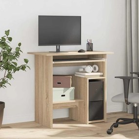 vidaXL Γραφείο Χρώμα Sonoma Δρυς 80 x 45 x 74 εκ. από Επεξ. Ξύλο
