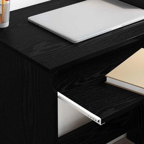 vidaXL Γραφείο Μαύρη Οξυά Επεξεργασμένο Ξύλο 106 x 41 x 88.5 εκ.