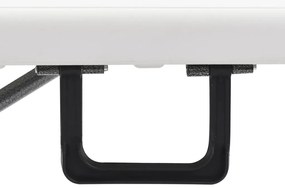 vidaXL Παγκάκια Κήπου Πτυσσόμενα 2 τεμ. Λευκά 180 εκ. από HDPE