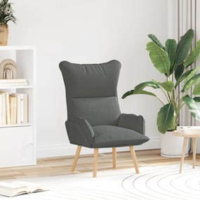 vidaXL Χαλαρωτική Πολυθρόνα Σκούρο Γκρι Ύφασμα