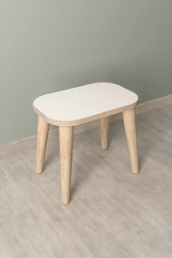 Σκαμπό Λευκό LETRA 32x21x27
